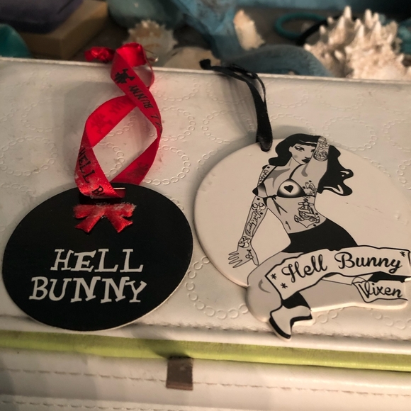 Hell Bunny Day of the dead 50s style dress, teal, sz Large, NWT, Vintage - Picture 10 of 10